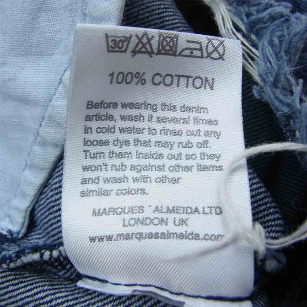 マルケスアルメイダ カットオフ デニム フレアパンツ インディゴブルー系 S【中古】