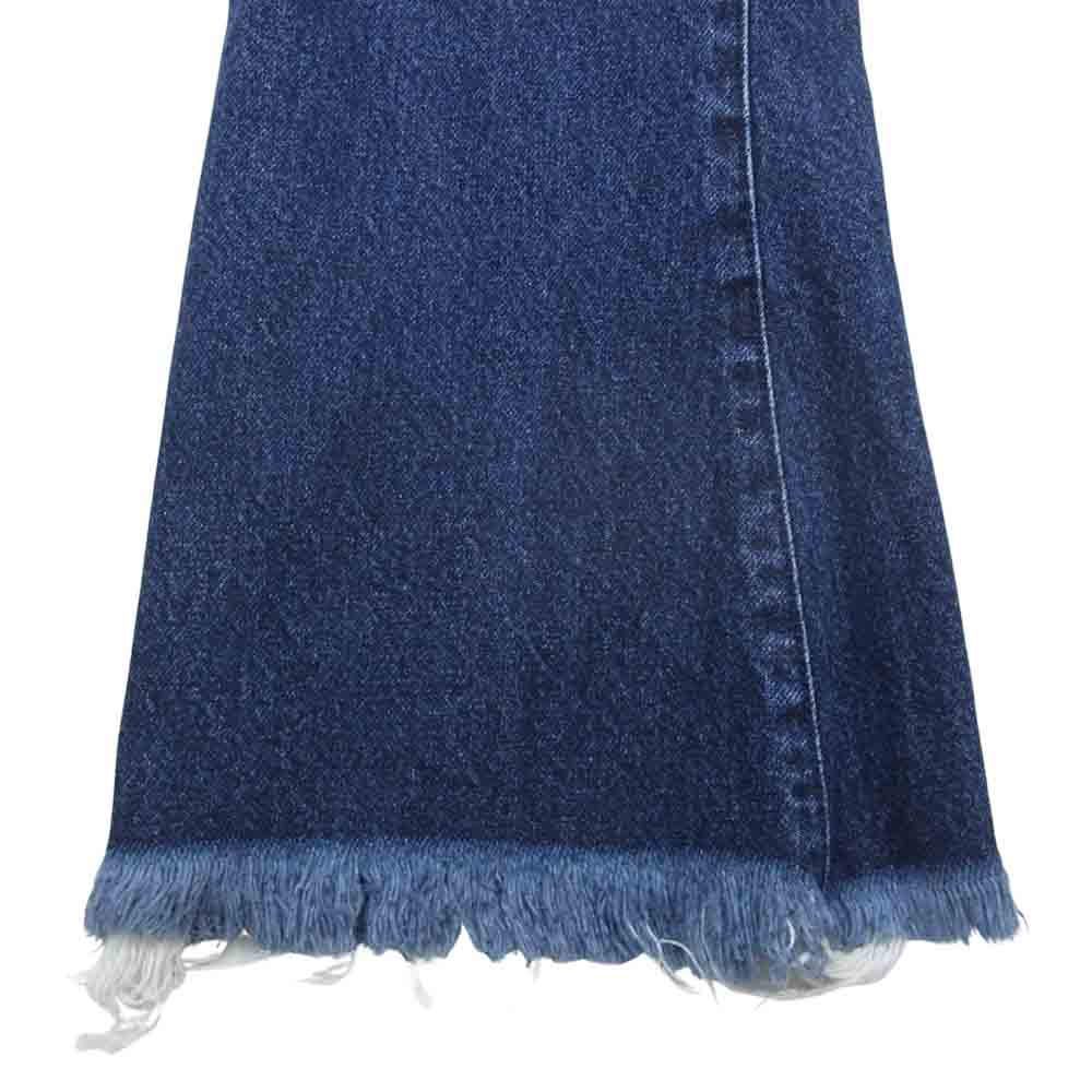 マルケスアルメイダ カットオフ デニム フレアパンツ インディゴブルー系 S【中古】