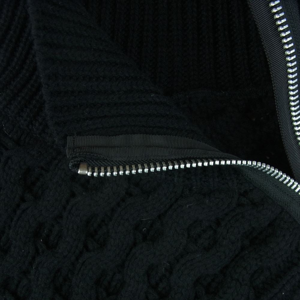 Sacai サカイ 21AW 21-05672 Twisted Cable High Neck Pullover ツイスト ケーブル ハイネック プルオーバー ニット ブラック系 001 1【中古】