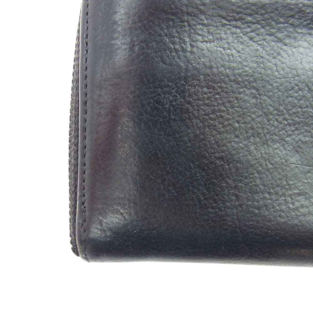CHROME HEARTS クロムハーツ（原本無） REC F ZIP 3セメタリークロス パッチ ラウンドジップ ロングウォレット 長財布 ブラック系【中古】