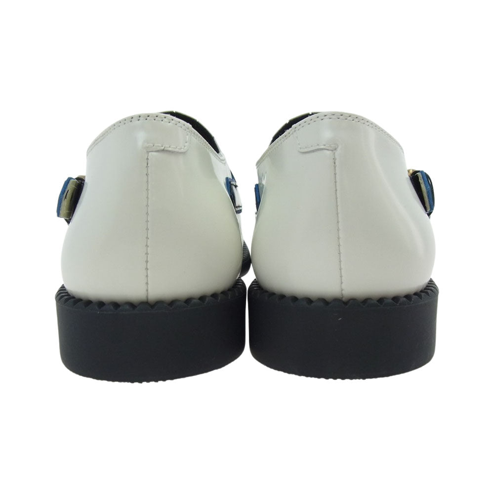 GUCCI グッチ 603733 レザー ローファー  ホワイト系 33【新古品】【未使用】【中古】