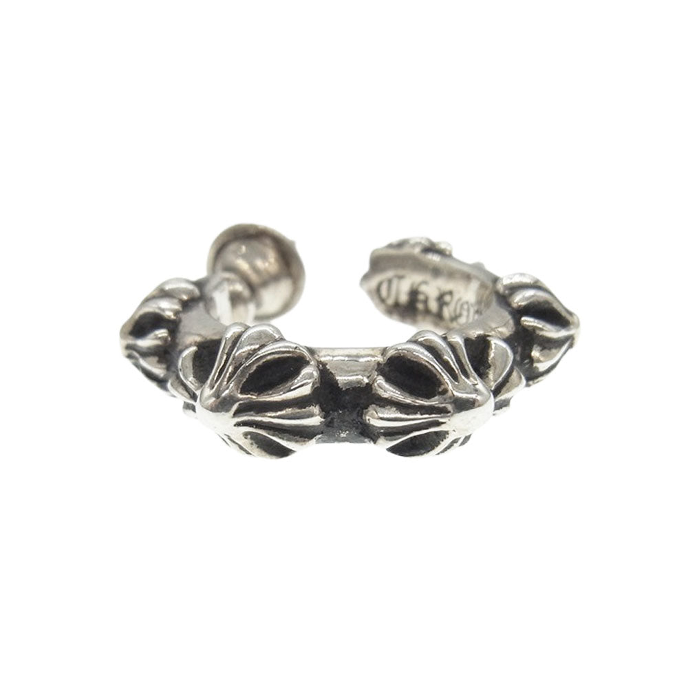 CHROME HEARTS クロムハーツ（原本有） HOOP CROSS SML CH クロスバンド フープ ピアス シルバー系【中古】