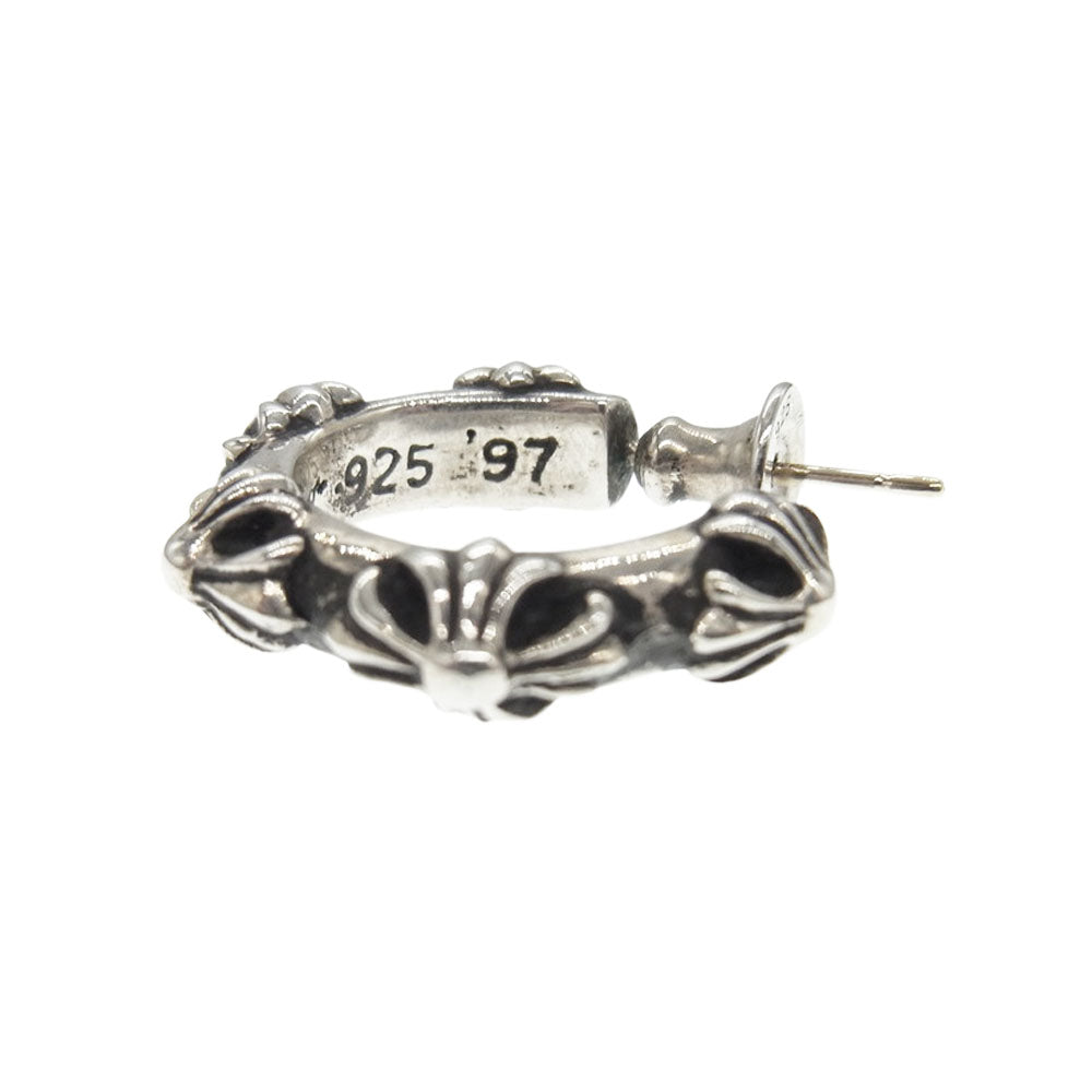 CHROME HEARTS クロムハーツ（原本有） HOOP CROSS SML CH クロスバンド フープ ピアス シルバー系【中古】
