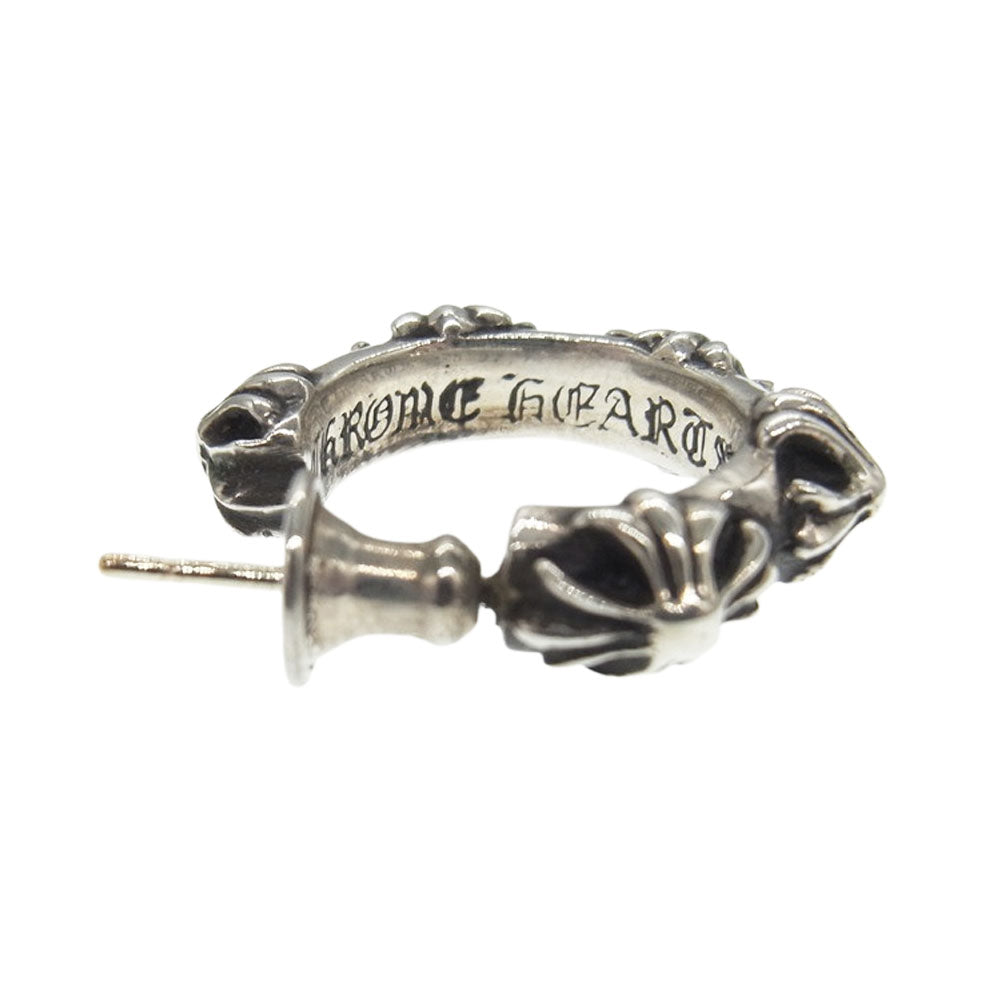 CHROME HEARTS クロムハーツ（原本有） HOOP CROSS SML CH クロスバンド フープ ピアス シルバー系【中古】