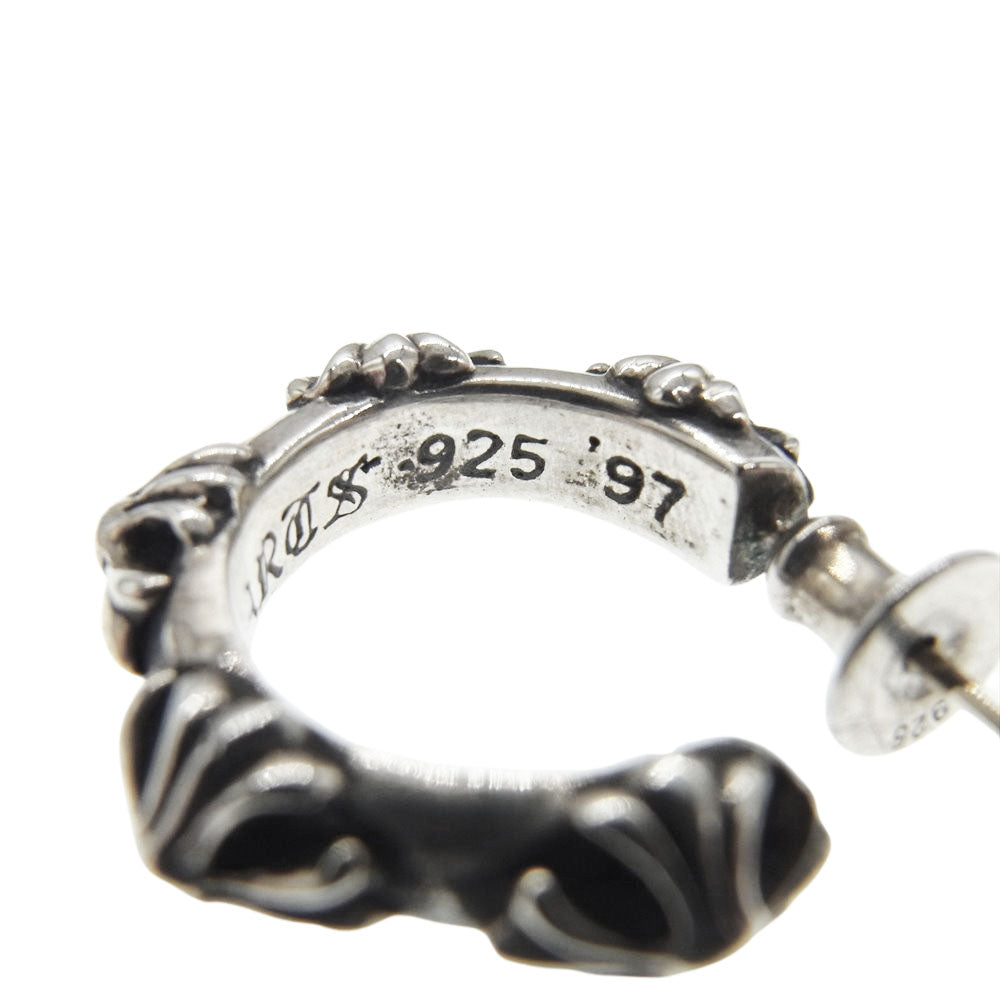 CHROME HEARTS クロムハーツ（原本有） HOOP CROSS SML CH クロスバンド フープ ピアス シルバー系【中古】