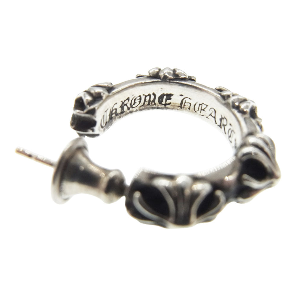 CHROME HEARTS クロムハーツ（原本有） HOOP CROSS SML CH クロスバンド フープ ピアス シルバー系【中古】