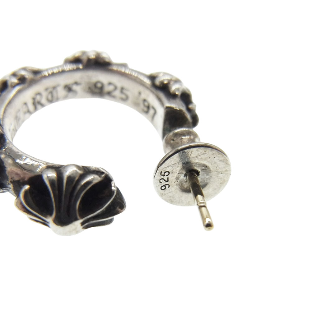 CHROME HEARTS クロムハーツ（原本有） HOOP CROSS SML CH クロスバンド フープ ピアス シルバー系【中古】