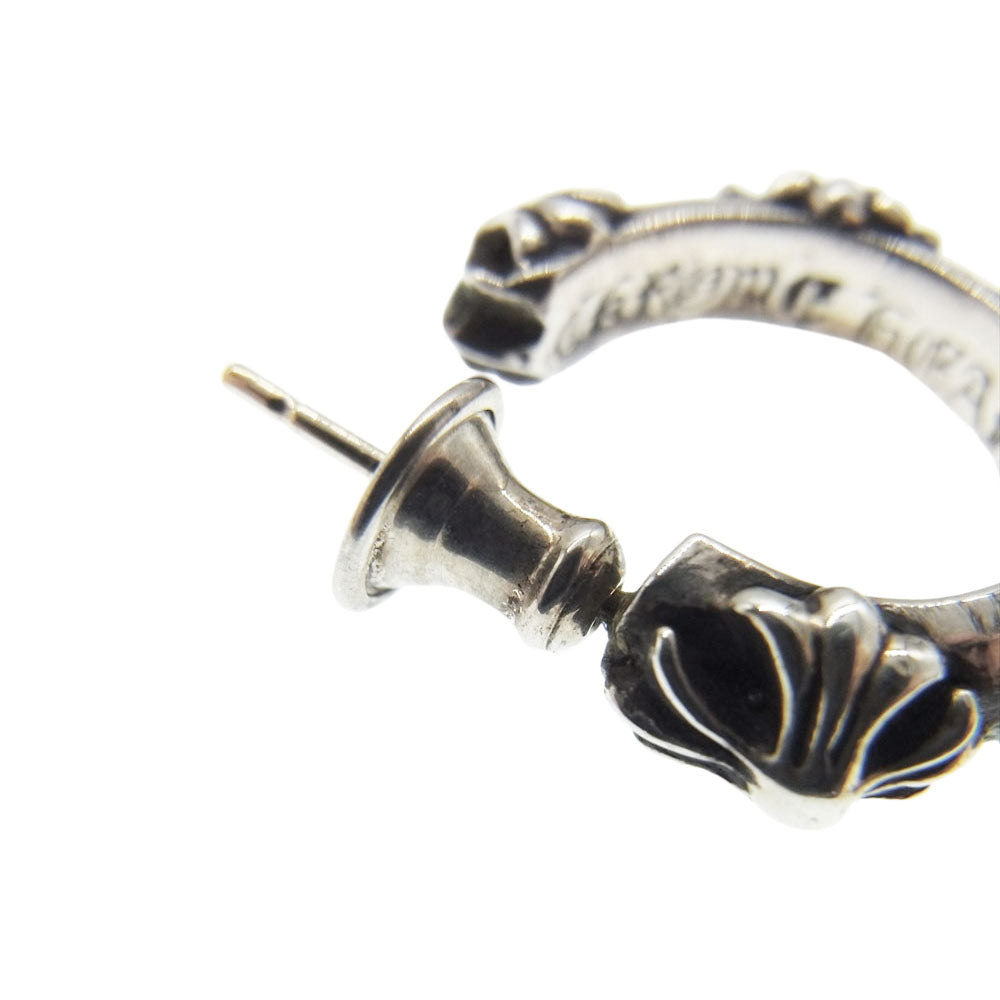 CHROME HEARTS クロムハーツ（原本有） HOOP CROSS SML CH クロスバンド フープ ピアス シルバー系【中古】