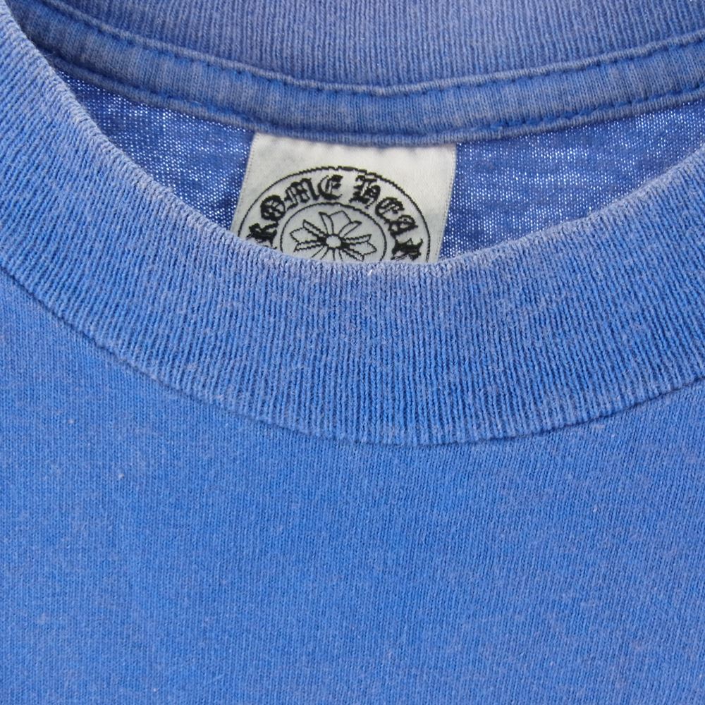 CHROME HEARTS クロムハーツ（原本無） GALF ガルフ 限定 バックプリント ロゴ ポケット付き 半袖Ｔシャツ ブルー系 M【中古】