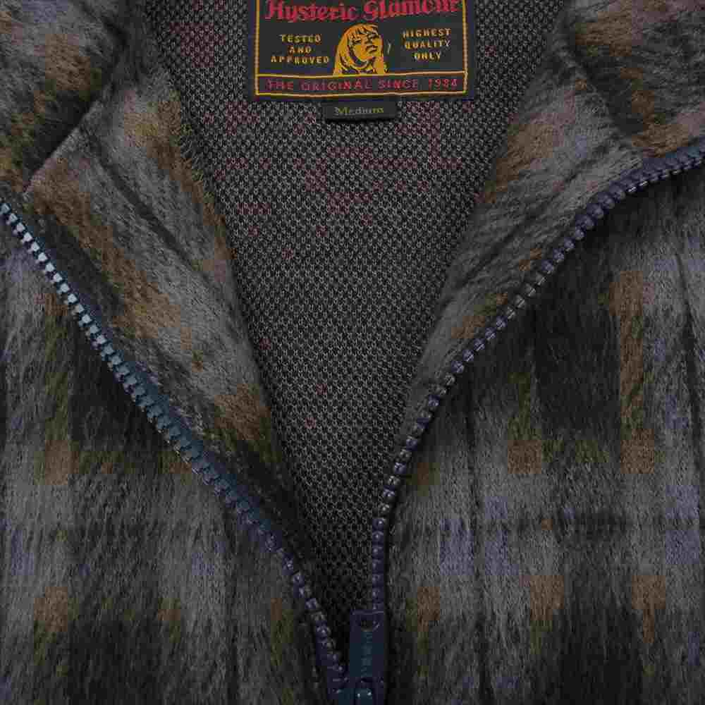 HYSTERIC GLAMOUR ヒステリックグラマー 02173AH03 BRING OUT THE DEAD pt スタンドカラー シャギー ジャケット グレー系 M【中古】