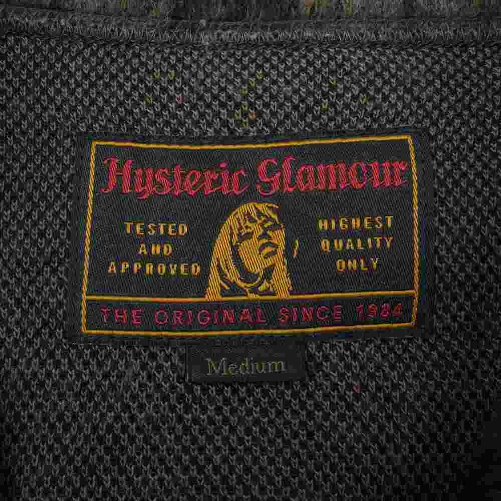 HYSTERIC GLAMOUR ヒステリックグラマー 02173AH03 BRING OUT THE DEAD pt スタンドカラー シャギー ジャケット グレー系 M【中古】