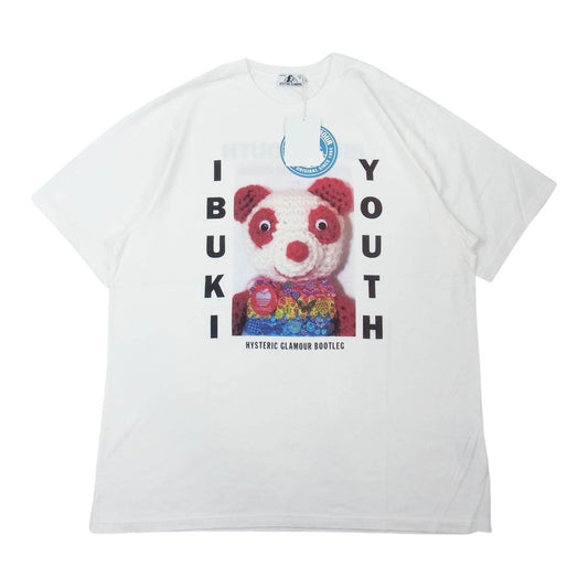 HYSTERIC GLAMOUR ヒステリックグラマー 02193CT15 IBUKI YOUTH SAFTY PANDA TEE Tシャツ 山本ヨーコ 酒井いぶき ホワイト系 XL【新古品】【未使用】【中古】