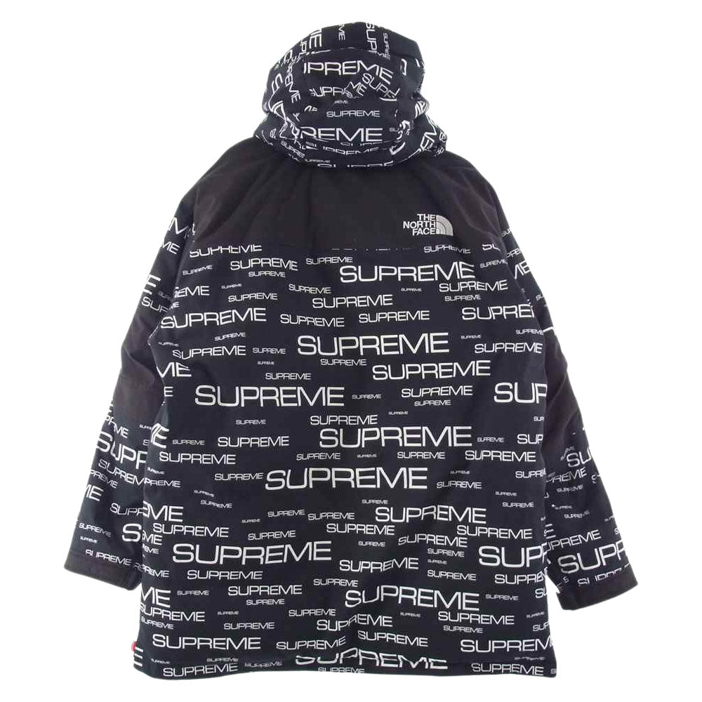 Supreme シュプリーム 21AW ND52101I ×THE NORTH FACE Coldworks 700-Fill Down Parka ノースフェイス コールドワークス ロゴ 総柄 700フィル ダウン パーカ ジャケット ブラック系 L【中古】