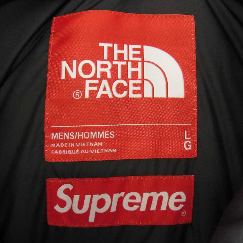 Supreme シュプリーム 21AW ND52101I ×THE NORTH FACE Coldworks 700-Fill Down Parka ノースフェイス コールドワークス ロゴ 総柄 700フィル ダウン パーカ ジャケット ブラック系 L【中古】