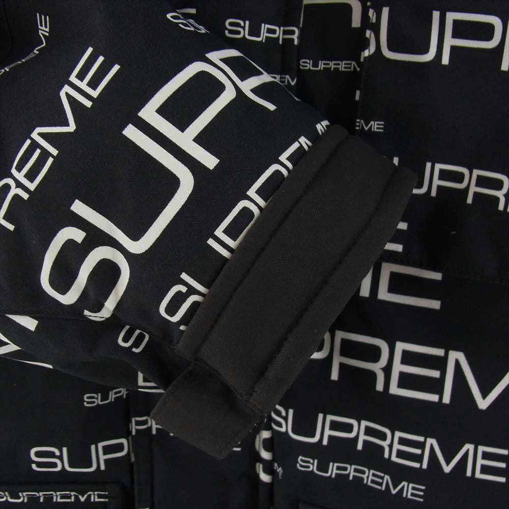 Supreme シュプリーム 21AW ND52101I ×THE NORTH FACE Coldworks 700-Fill Down Parka ノースフェイス コールドワークス ロゴ 総柄 700フィル ダウン パーカ ジャケット ブラック系 L【中古】