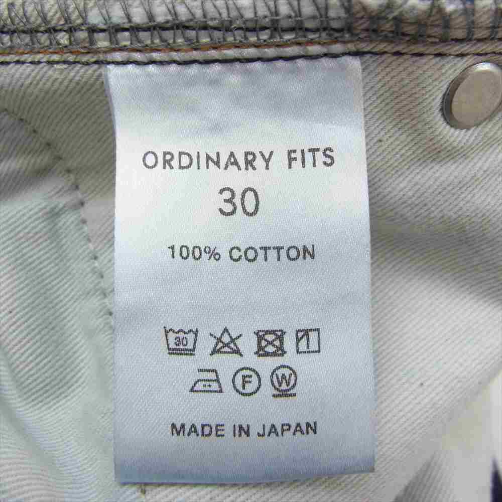 オーディナリーフィッツ シンチバック デニム パンツ インディゴブルー系 30【中古】