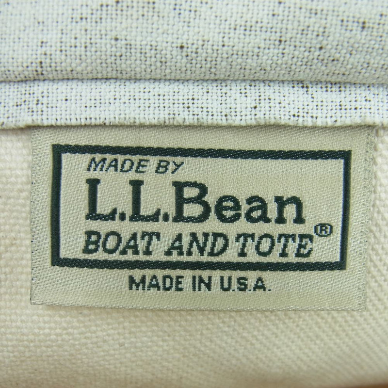 L.L.Bean エルエルビーン 112644 迷彩 キャンバス トート バック コットン アメリカ製 オフホワイト系 カーキ系【中古】