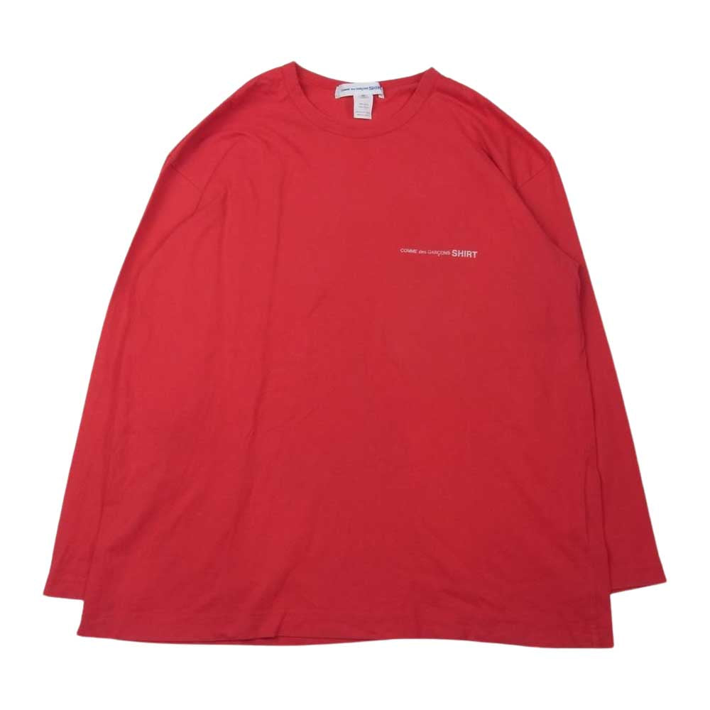 COMME des GARCONS コムデギャルソン SHIRT ロゴプリント ロングスリーブ Tシャツ レッド系 XS【中古】