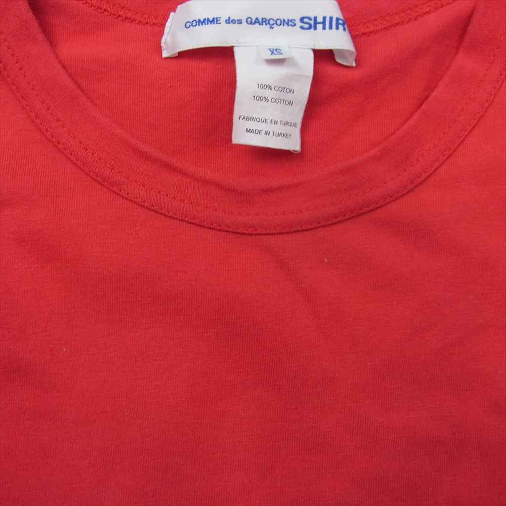 COMME des GARCONS コムデギャルソン SHIRT ロゴプリント ロングスリーブ Tシャツ レッド系 XS【中古】