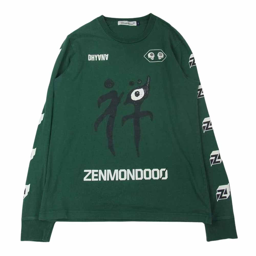 UNDERCOVER アンダーカバー 19SS ZEN TEE 禅 プリント 長袖 Ｔシャツ グリーン系 2【中古】