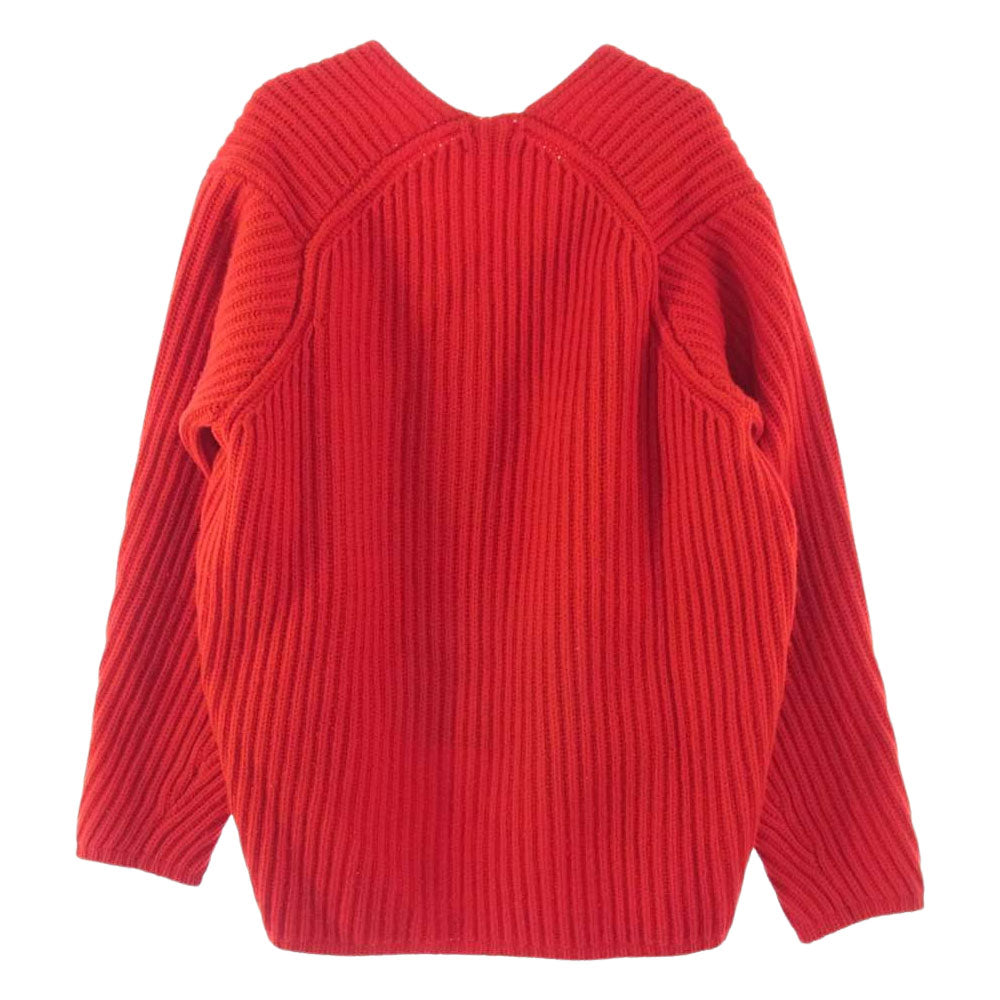 ACNE STUDIOS アクネストゥディオズ Vネック ウール リブ ニット セーター レッド系 XS【中古】