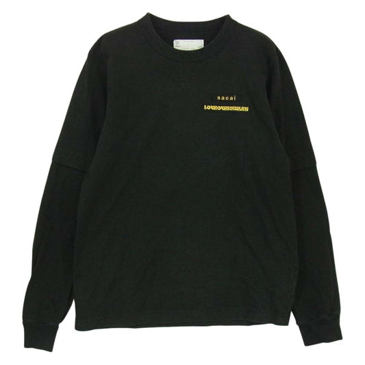 Sacai サカイ 21SS 21-0175S Hank Willis Thomas Graphic L/S レイヤード バックプリント 長袖カットソー ブラック系 1【中古】