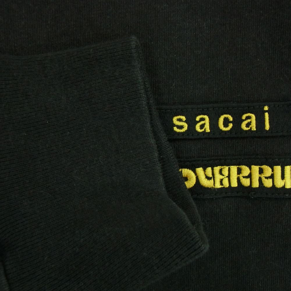 Sacai サカイ 21SS 21-0175S Hank Willis Thomas Graphic L/S レイヤード バックプリント 長袖カットソー ブラック系 1【中古】