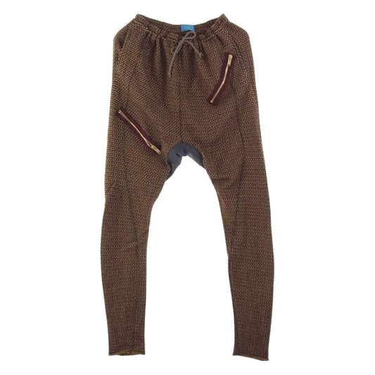 UNDERCOVER アンダーカバー UCT1502-1 ファスナー付き ニット サルエル パンツ ブラウン系 レッド系 2【中古】