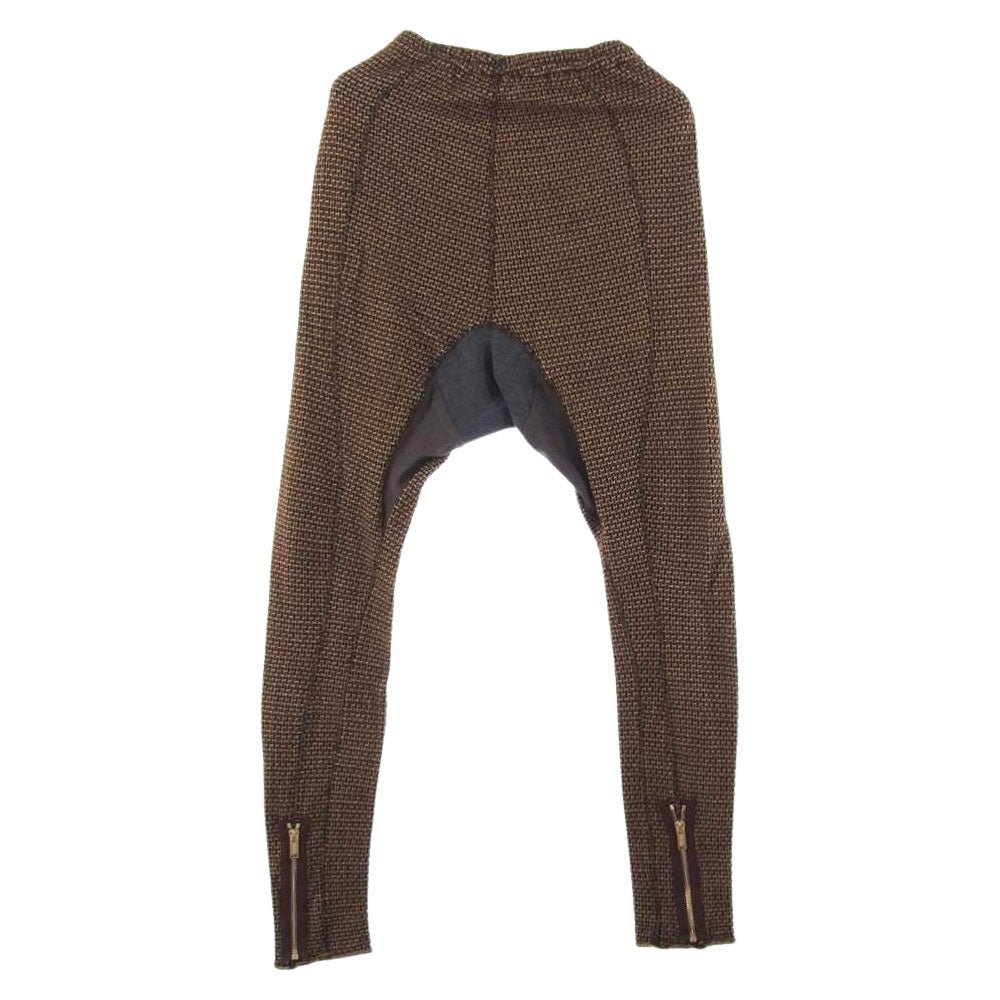 UNDERCOVER アンダーカバー UCT1502-1 ファスナー付き ニット サルエル パンツ ブラウン系 レッド系 2【中古】
