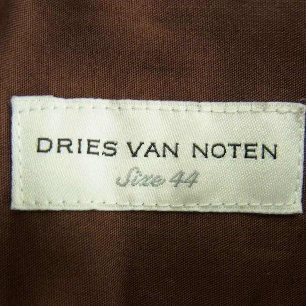 DRIES VAN NOTEN ドリスヴァンノッテン ネクタイ付き キルティング シャツ ブラウン系 44【中古】