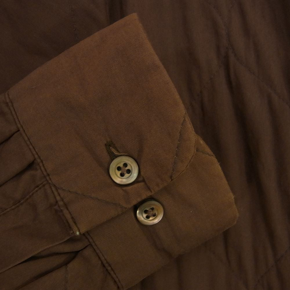 DRIES VAN NOTEN ドリスヴァンノッテン ネクタイ付き キルティング シャツ ブラウン系 44【中古】