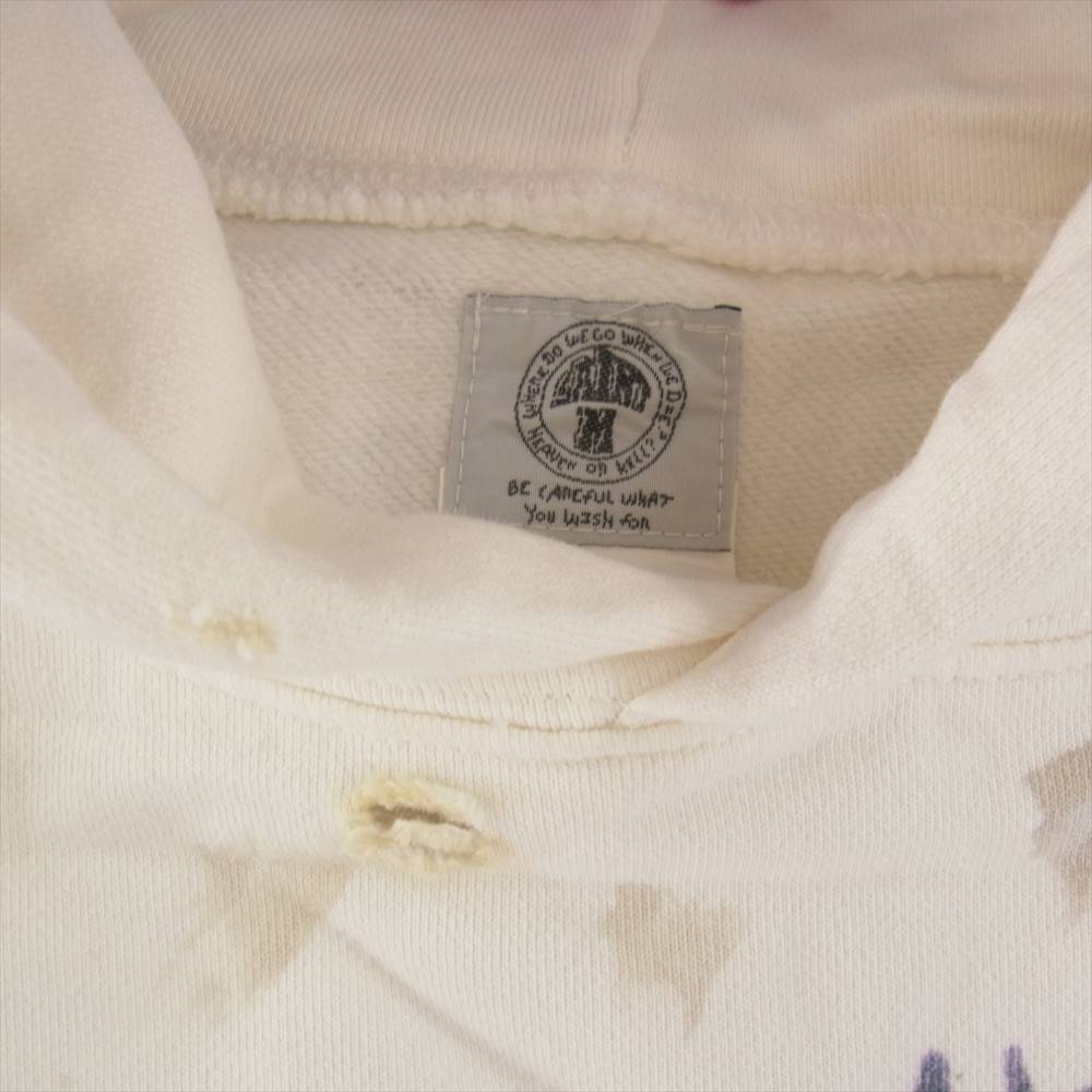 セントマイケル × 村上隆 GRAFF PULLOVER HOODIE グラフティー スウエット パーカー フーディ XL ホワイト系 XL【美品】【中古】