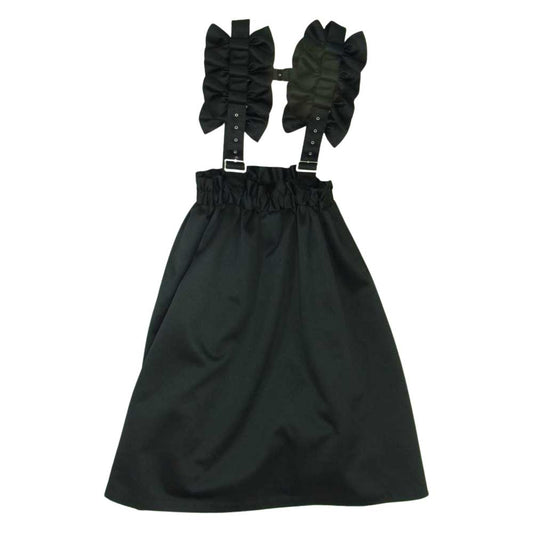 COMME des GARCONS コムデギャルソン noir kei ninomiya ノワールケイニノミヤ AD2019 3E-A020 リボン ハーネス サスペンダー ジャンパー スカート ブラック系 M【美品】【中古】