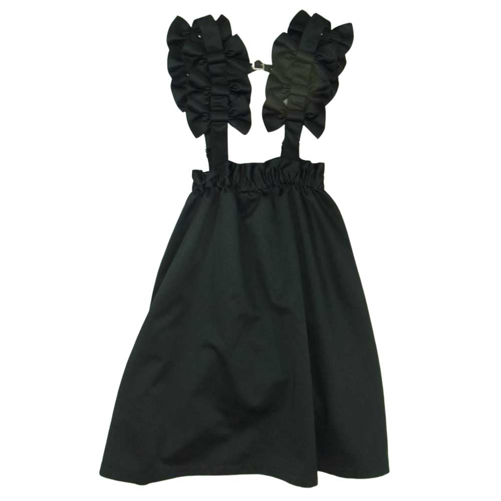 COMME des GARCONS コムデギャルソン noir kei ninomiya ノワールケイニノミヤ AD2019 3E-A020 リボン ハーネス サスペンダー ジャンパー スカート ブラック系 M【美品】【中古】