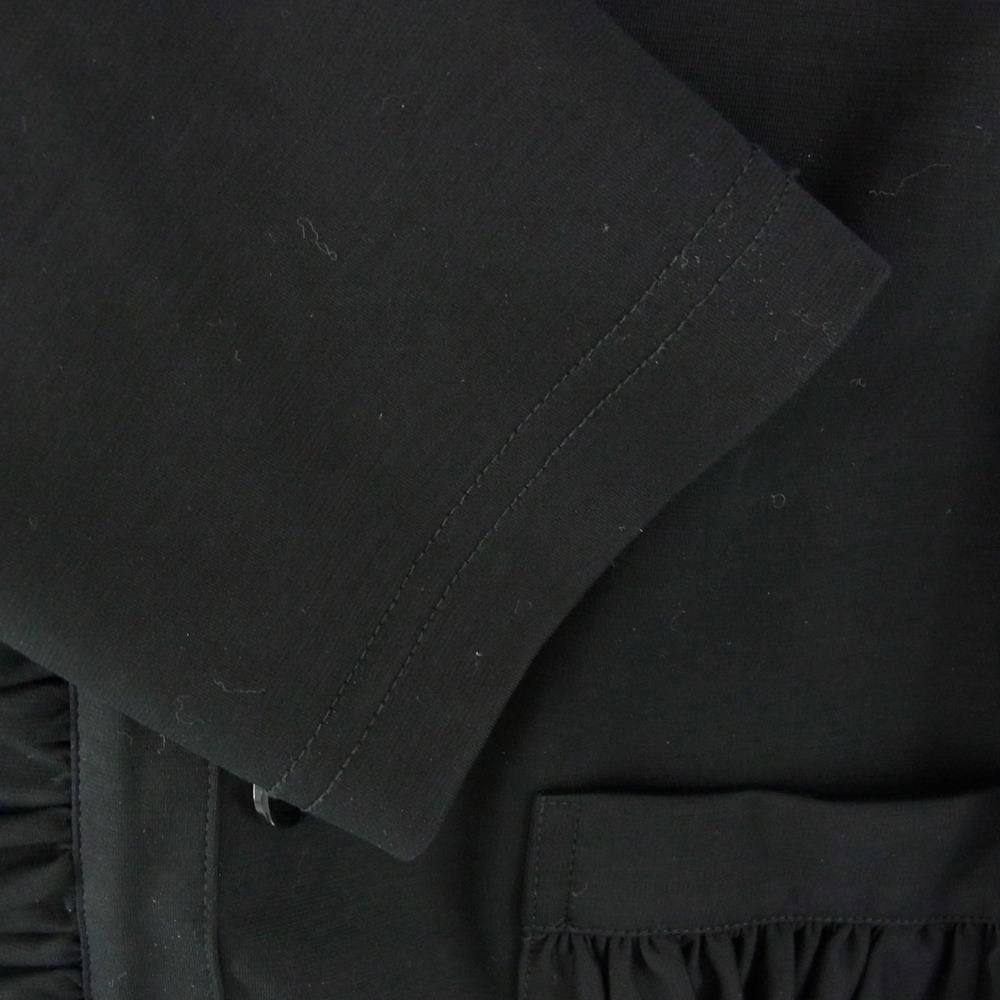 COMME des GARCONS コムデギャルソン noir kei ninomiya ノワールケイニノミヤ 22SS 3I-T019 フリル ラッフルトリム コットン ジャケット ブラック系 M【美品】【中古】