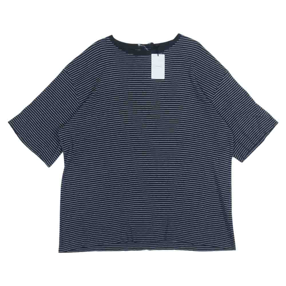 リノ H2101-CS003 HALF SLEEVE BORDER T-SHIRT ハーフ スリーブ ボーダー コットン シャツ ブラック系 ホワイト系 1【中古】