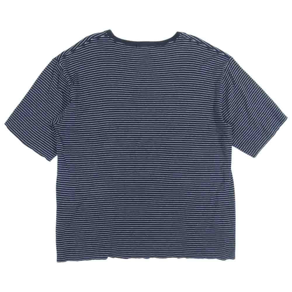 リノ H2101-CS003 HALF SLEEVE BORDER T-SHIRT ハーフ スリーブ ボーダー コットン シャツ ブラック系 ホワイト系 1【中古】