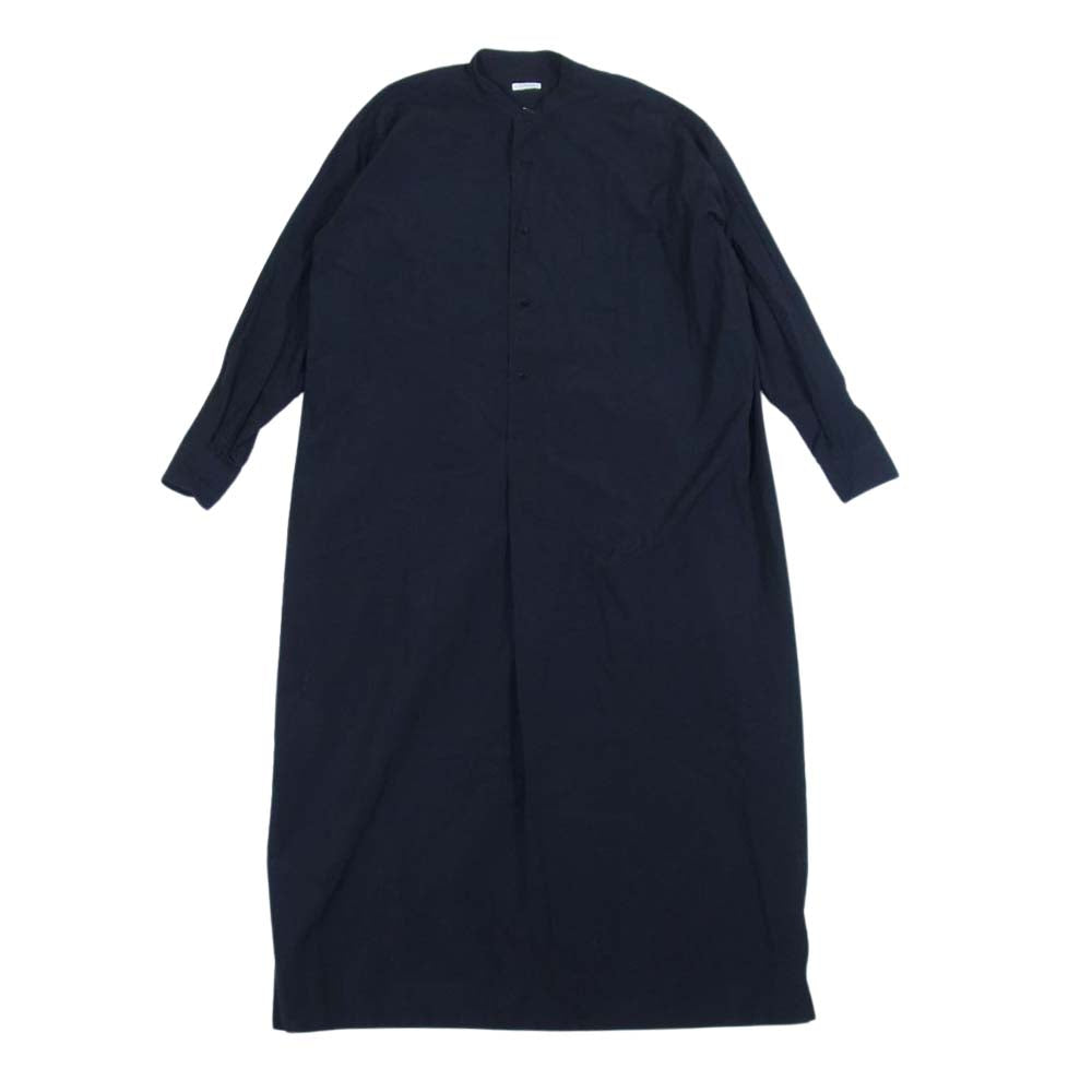 COMOLI コモリ 21SS T01-02009 バンドカラー シャツワンピース ブラック系【中古】