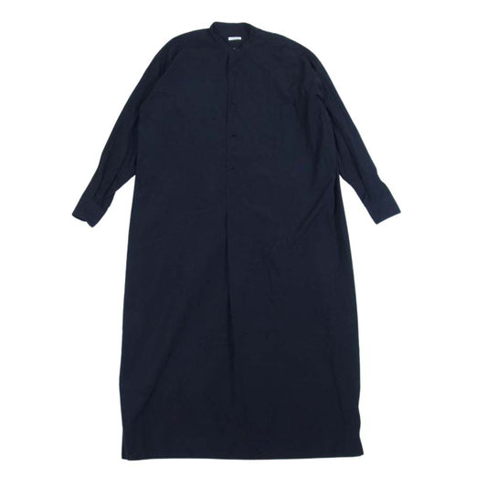 COMOLI コモリ 21SS T01-02009 バンドカラー シャツワンピース ブラック系【中古】