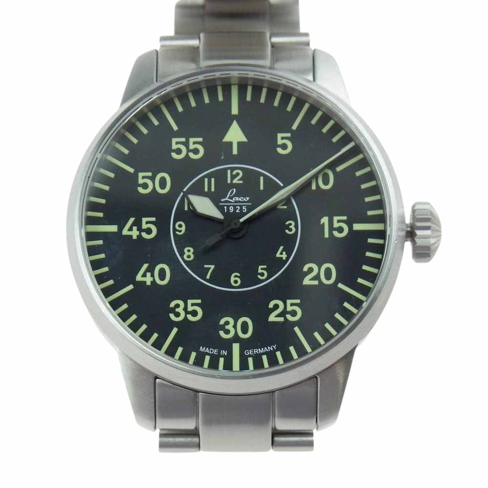 ラコ 861891 PILOT パイロット FARO ファロ 自動巻き ミリタリーウォッチ シルバー系【中古】