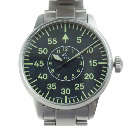 ラコ 861891 PILOT パイロット FARO ファロ 自動巻き ミリタリーウォッチ シルバー系【中古】