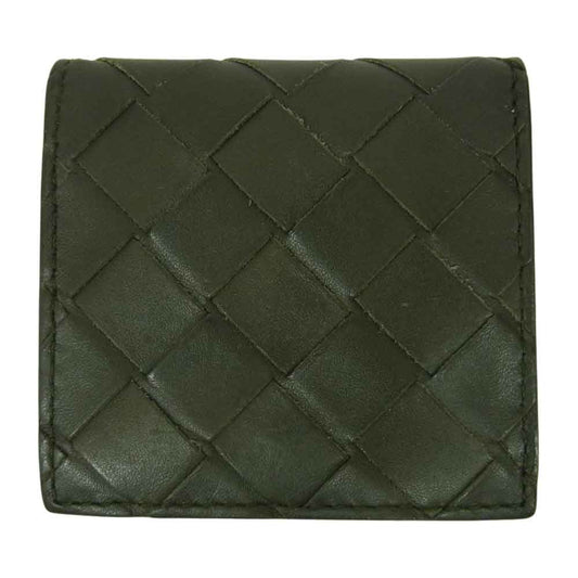 BOTTEGAVENETA ボッテガヴェネタ 596579 イントレチャート コインケース ブラック系【中古】