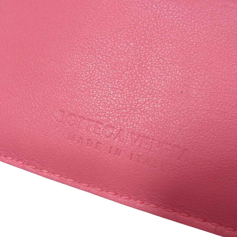 BOTTEGAVENETA ボッテガヴェネタ イントレチャート 2つ折り財布 ウォレット ブラック系【中古】