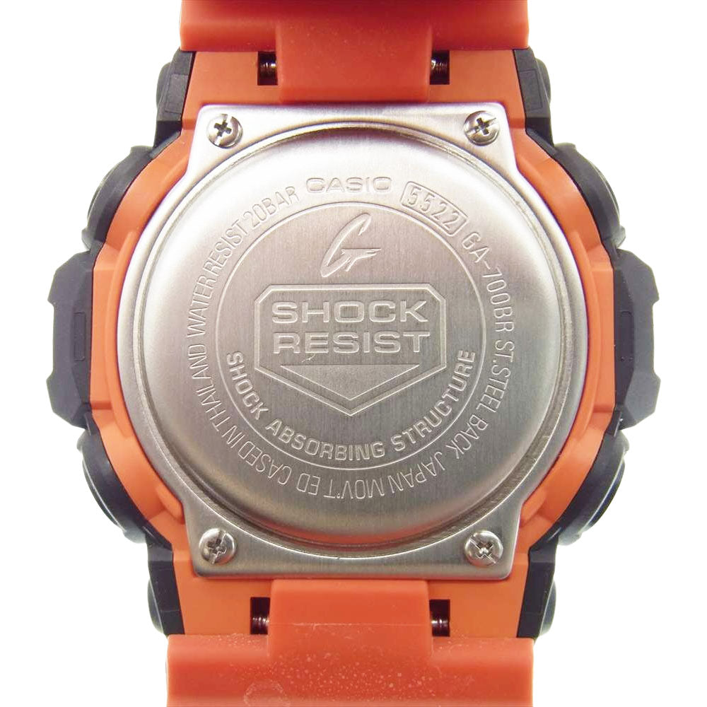 G-SHOCK ジーショック GA-700BR BRIGHT ORANGE COLOR ブライトオレンジ アナデジ クォーツ 腕時計 ウォッチ ブラック系 オレンジ系【中古】