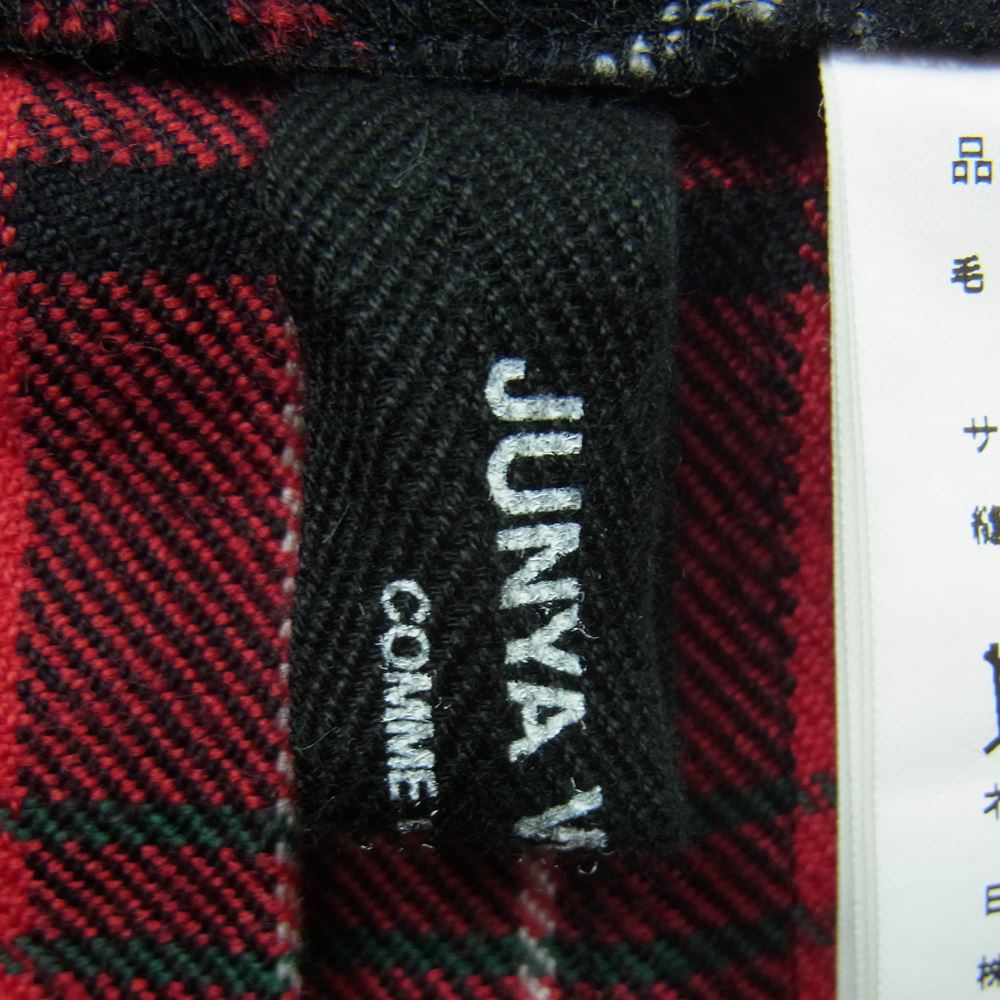 JUNYA WATANABE COMME des GARCONS ジュンヤワタナベコムデギャルソン JT-S007 AD2017 CHECK PLEATED SKIRT チェック プリーツ ウール スカート レッド系 M【中古】