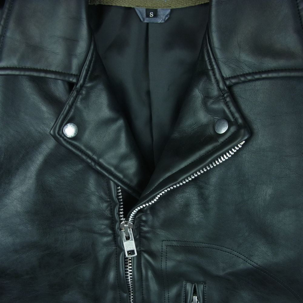 JUNYA WATANABE COMME des GARCONS ジュンヤワタナベコムデギャルソン JS-J002 AD2016 FAUX LEATHER DOUBLE RIDERS JACKET フェイクレザー ダブル ライダース ジャケット ブラック系 S【中古】