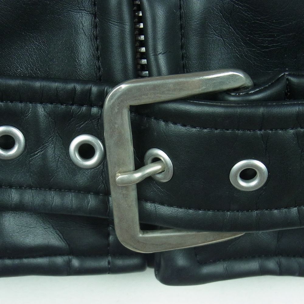 JUNYA WATANABE COMME des GARCONS ジュンヤワタナベコムデギャルソン JS-J002 AD2016 FAUX LEATHER DOUBLE RIDERS JACKET フェイクレザー ダブル ライダース ジャケット ブラック系 S【中古】