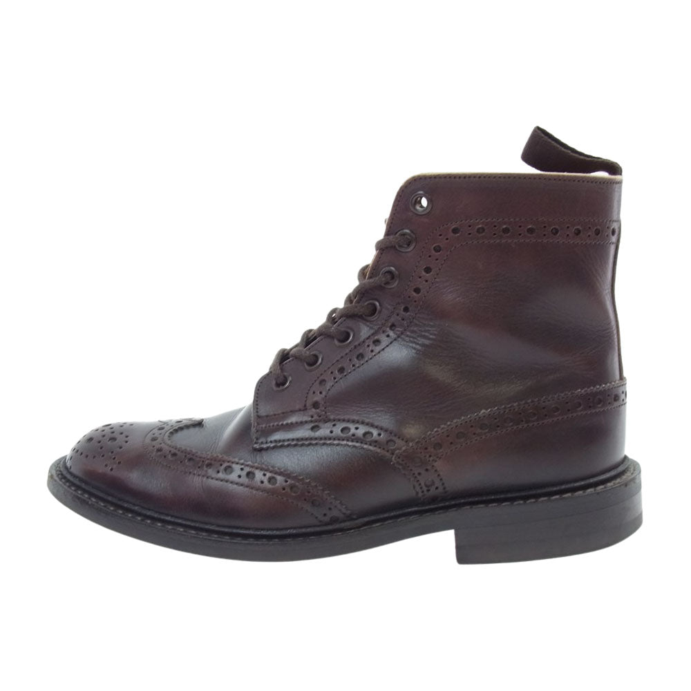 Tricker's トリッカーズ M2508 ウイングチップ カントリー ブーツ レースアップ ブーツ ダークブラウン系 3 1/2【中古】