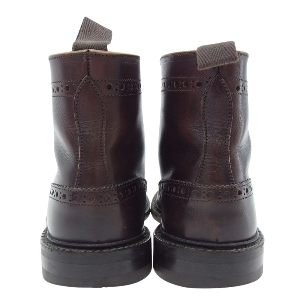 Tricker's トリッカーズ M2508 ウイングチップ カントリー ブーツ レースアップ ブーツ ダークブラウン系 3 1/2【中古】