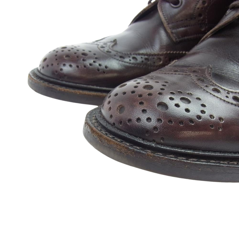 Tricker's トリッカーズ M2508 ウイングチップ カントリー ブーツ レースアップ ブーツ ダークブラウン系 3 1/2【中古】